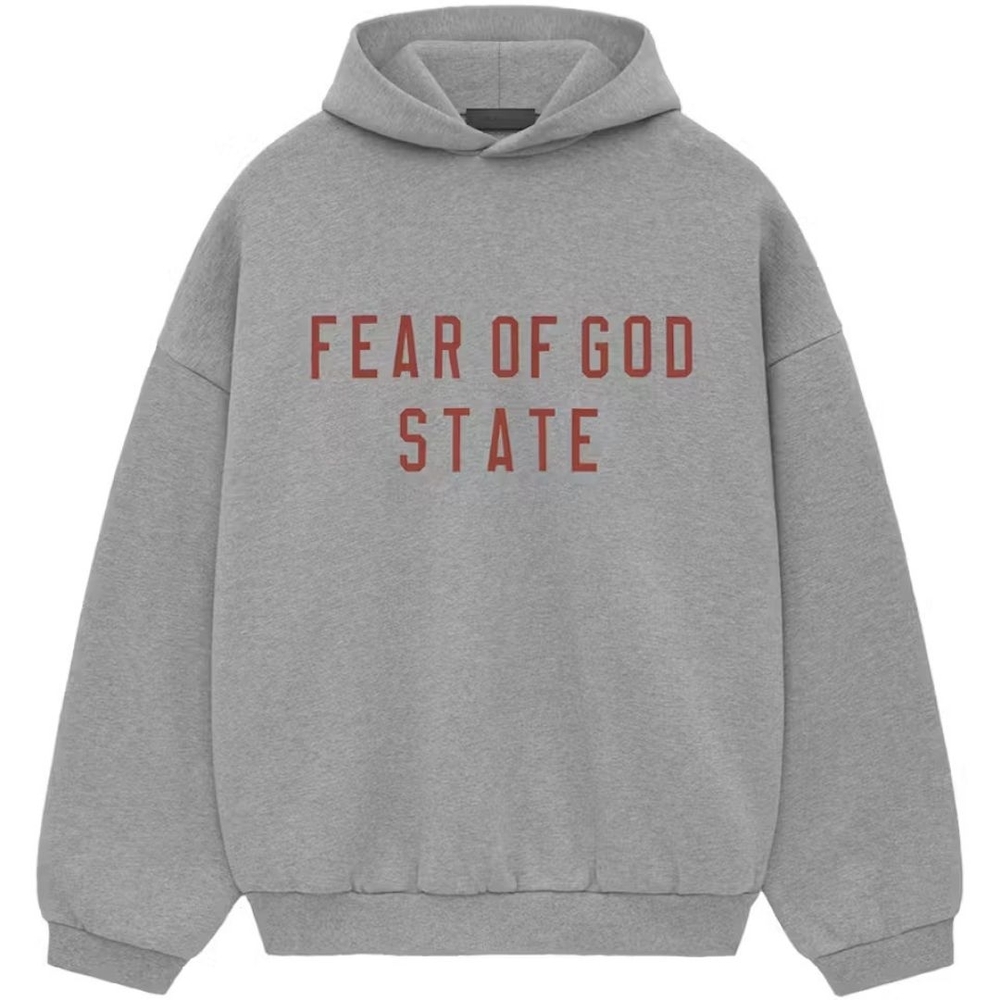 Fear of God Essentials Dark Heather Oatmeal Fleece Hoodie Men's Size Small NEW